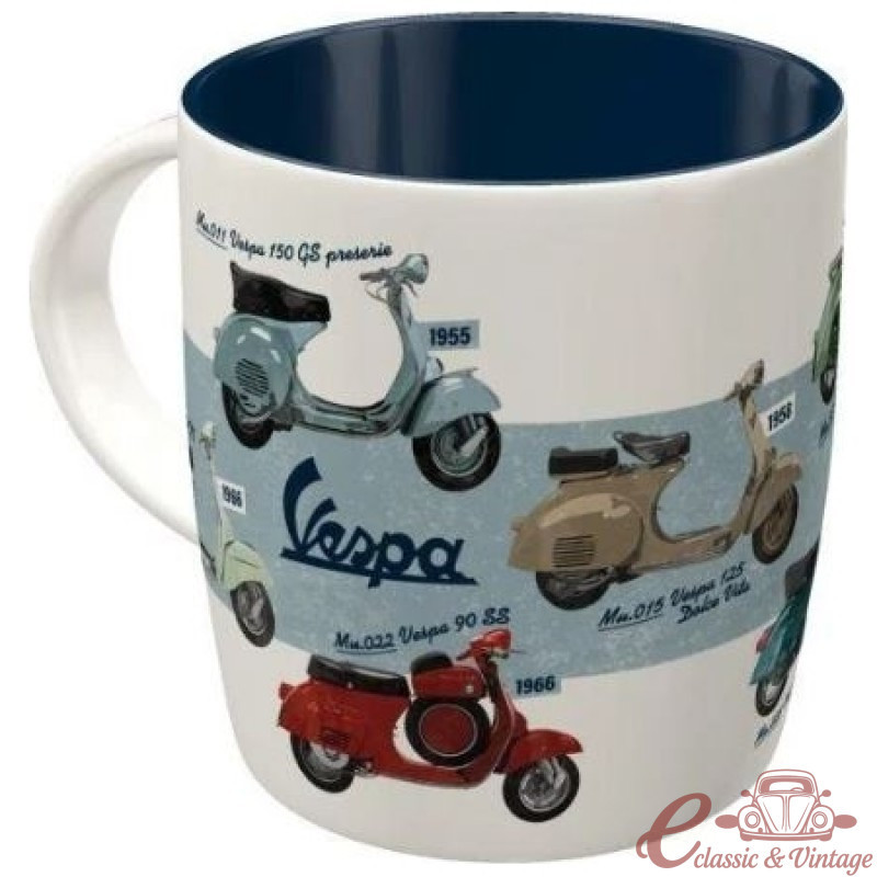 Vespa Model Chart Ceramic Mug