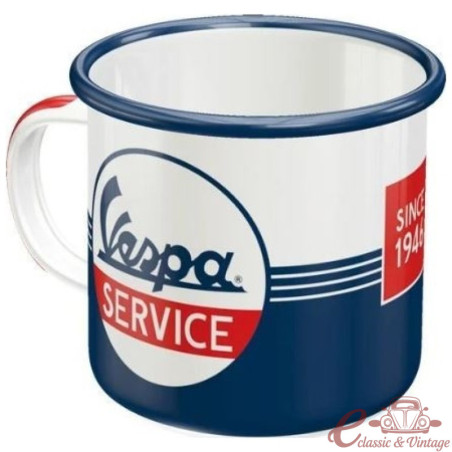 Vespa Service enamel mug
