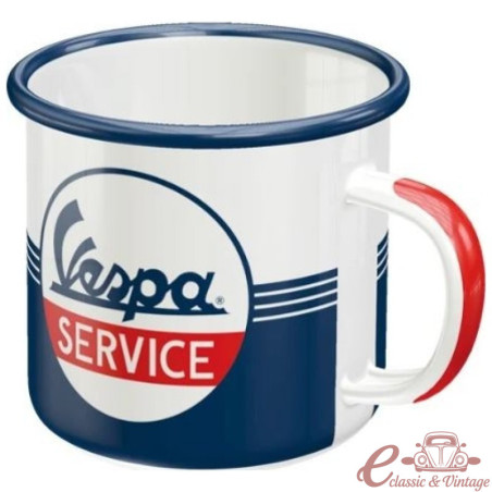 Vespa Service enamel mug