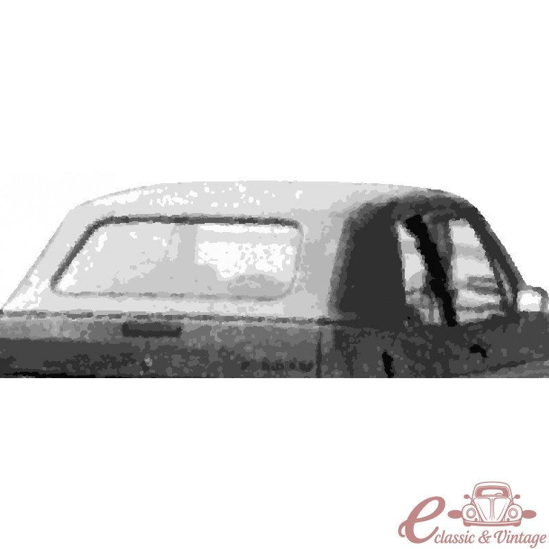 Capote cabriolet noir maillechort sans lunette arrière 80-91