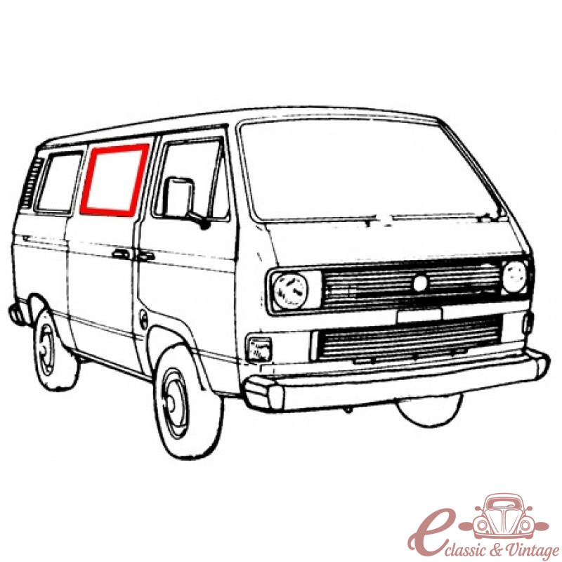 Junta de vidro da porta lateral para 85- Guarnição