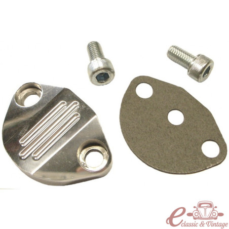 Billet Fuel Pump Block-Off w/Hardware, Polished