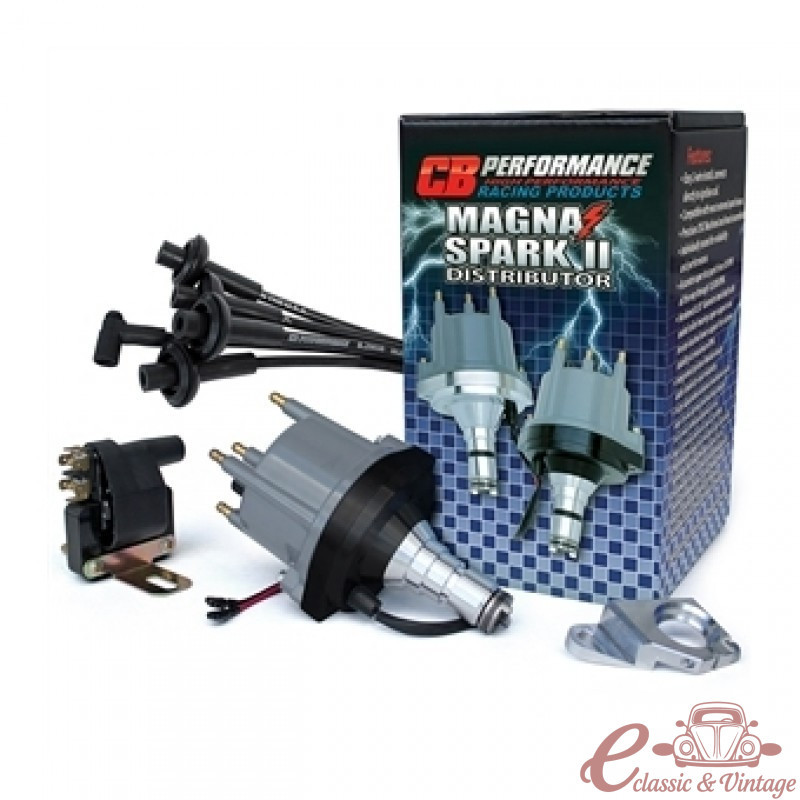 Kit de ignição MAGNASPARK 2 com base preta (ignição + cabos de vela pretos + bobine + flange de ignição preta)