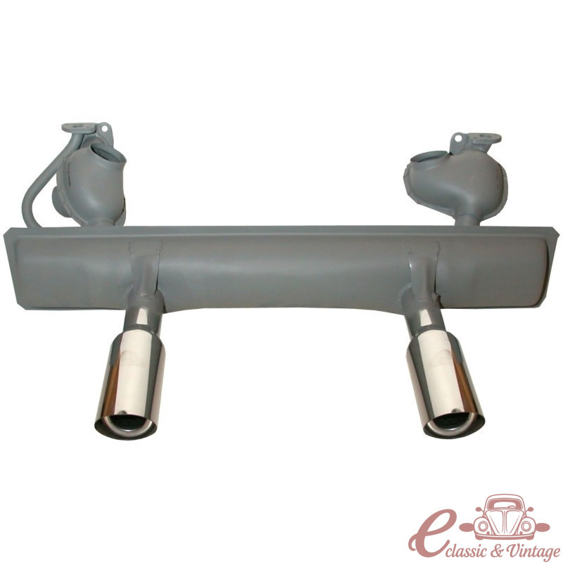 1200 1/63- Europe premium quality silencer with large diameter stainless steel sport outlets