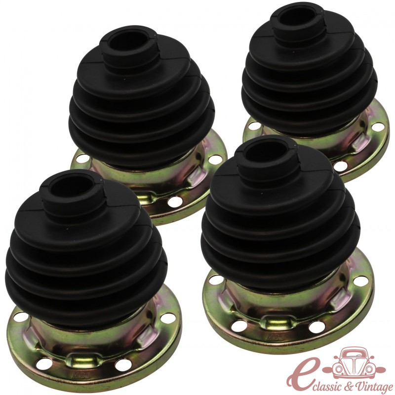 Set de 4 soufflets de cardans origine T2 8/67-4/79 + T25 Qualité Supérieure