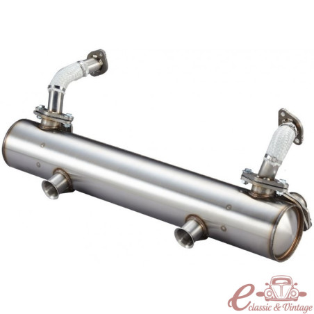 Escape Vintage Speed com pré-aquecimento STYLE ORIGINE em INOX para 13-1600cc