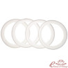 Set of 4 white bands 15"