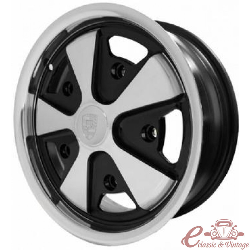 Llanta FUCHS negra i polida 5,5x15 '' 5 x 205 (ET 20)