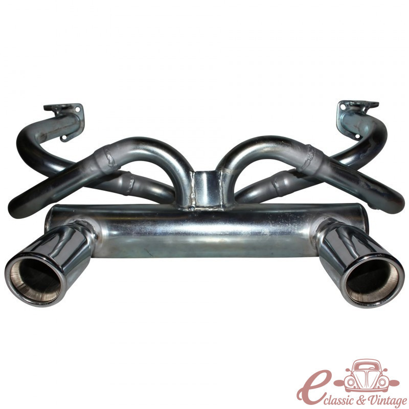 Escapament esportiu monobloc de 1200 cc amb 2 sortides cromades que substitueixen les sortides JOPEX originals