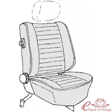 kit fundas de sillones negros  77- con reposacabezas separado