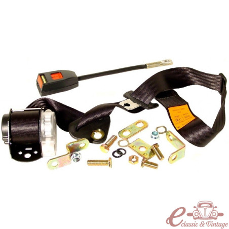 ceinture sécurité avant noire à enrouleur