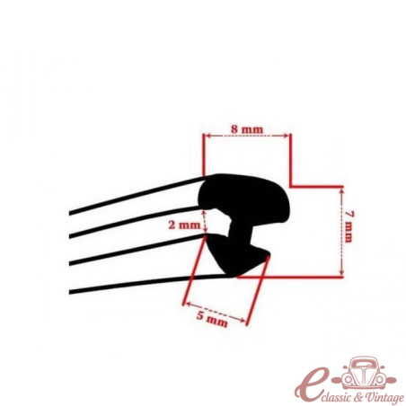 Motllura de plàstic cromada (longitud: 4,12m)