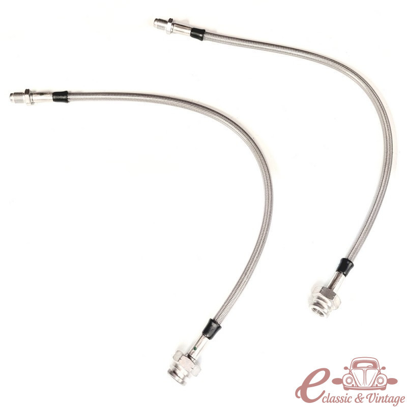 Set de 2 flexibles de frein avant renforcés GOODRIDGE pour T2 68-70 (à tambours)