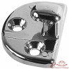 Chrome latch hook on windshield