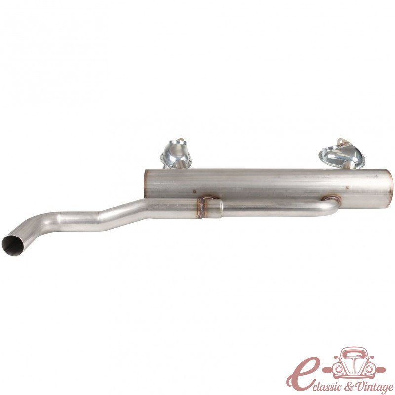 Escape de alto rendimiento en acero inoxidable con salida de estilo original de 42 mm de diámetro para T2 8/71-8/79
