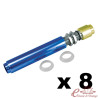 Set de 8 tubes enveloppe aluminium ajustable à vis