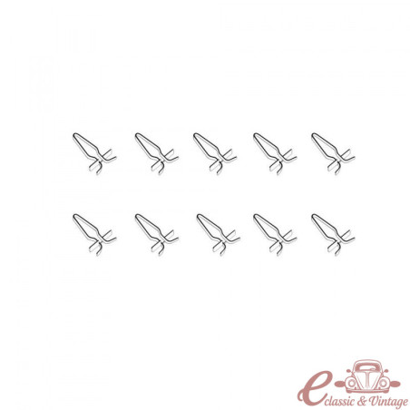 clips (10) de chrome de lèche vitre extérieur de porte  56-71