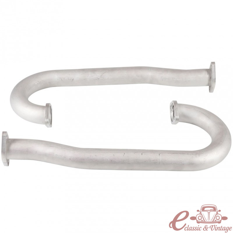 Set de 2 J tubes inox flangés 42mm (1 1/2") pour échappement 23157/23158