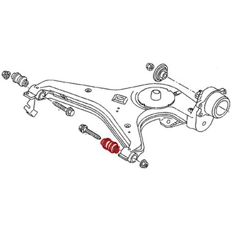 Silentbloc extérieur de bras de suspension arrière 14.2mm T4 9/1990-6/2003