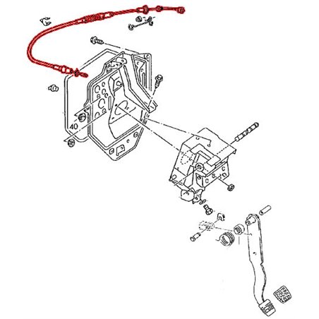 Cable d'embragatge T4 9/1990-6/2003