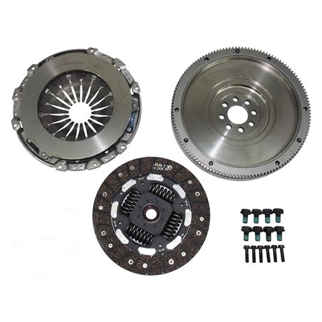 Volant moteur 228mm avec embrayage pour conversion de bi-masse à simple masse T4 96-03 2500cc TDI 102cv (ACV, AYC) avec boîte ty