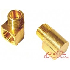 Set de 2 racords codados 90° 1/2" macho x 1/2" hembra 