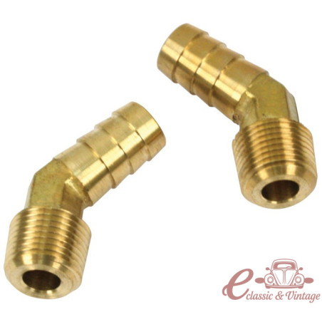 set de 2 raccords coudés 30° 3/8" mâle
