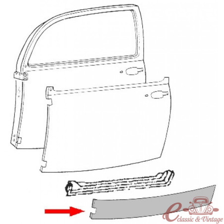 Lower part of left exterior door 8/55-