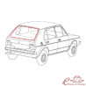 Rear window gasket (for chrome bead) for Golf 1 2/74-7/83