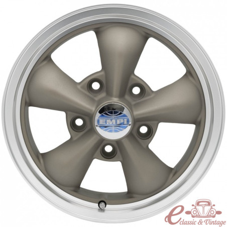 EMPI 5 x 130 Torque Star II 6x15'' (ET 36) rim with sandblasted texture and a "magnetic" bronze finish