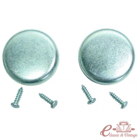 Conjunto de 2 tampas cromadas para saída de ar da turbina