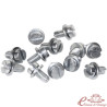 Set de 12 cargols cromats i volanderes per xapes de motor
