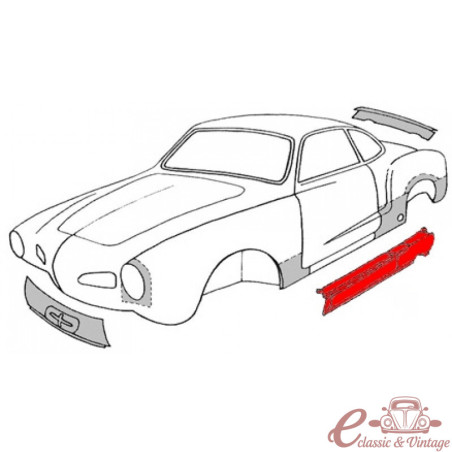 Left exterior underbody panel