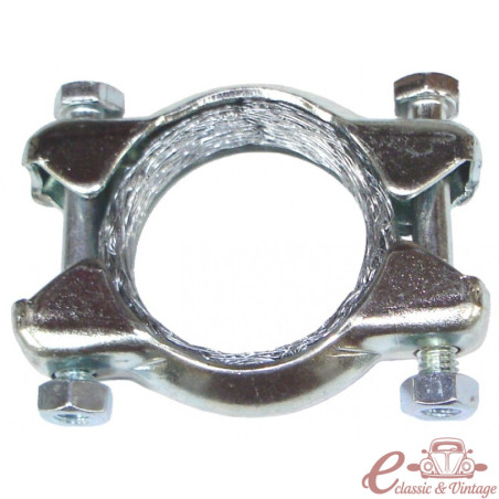 Heater and silencer pipe fixing flange