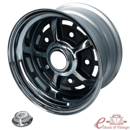 SPRINTSTAR chrome/black steel rim 8x15" 5 x 205 (ET 0)