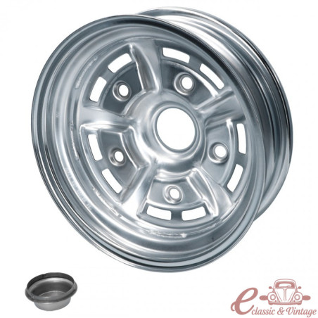 Jante SPRINTSTAR cromada/preta em aço 4,5x15" 5 x 205 (ET 15)