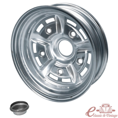SPRINTSTAR chrome/black steel rim 4.5x15" 5 x 205 (ET 25)