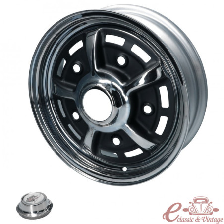 Llanta SPRINTSTAR cromada/acer negre 4.5x15" 5 x 205 (ET 34)