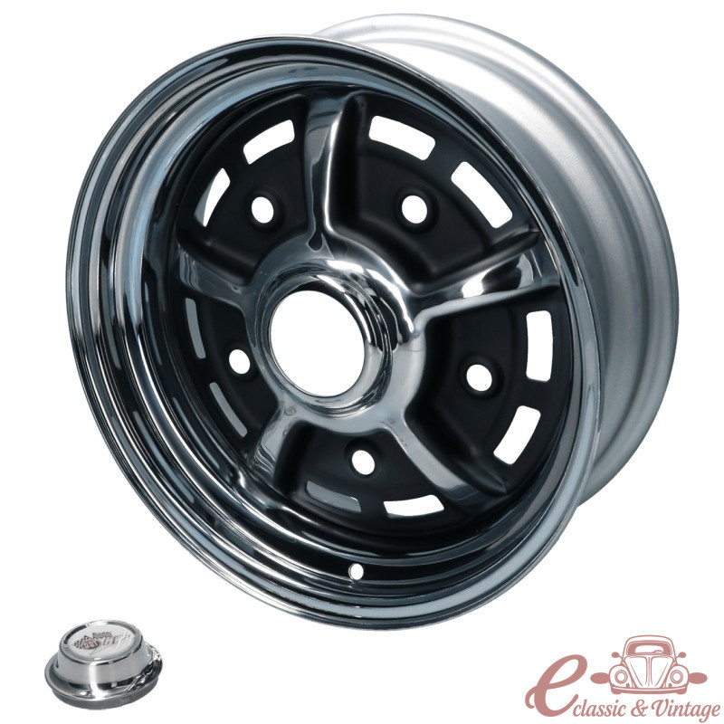 Llanta SPRINTSTAR de acero cromado/negro 5.5x15" 5 x 205 (ET 15)
