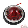 Red round rear glass designed for a double filament bulb (not approved)