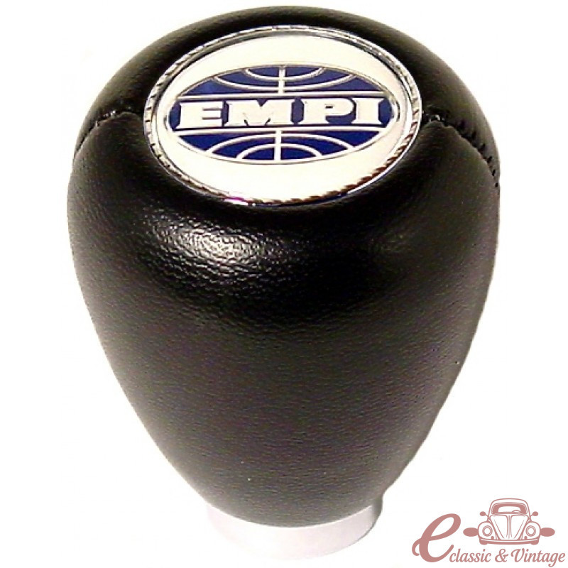 pommeau de levier de vitesse vinyl noir siglé EMPI