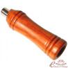 Wooden handbrake cover with chrome button