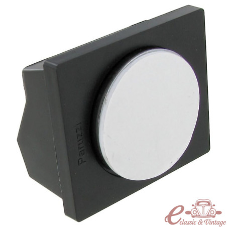 Indicador de quilometragem "KM" manual preto com detalhes cromados e base magnética
