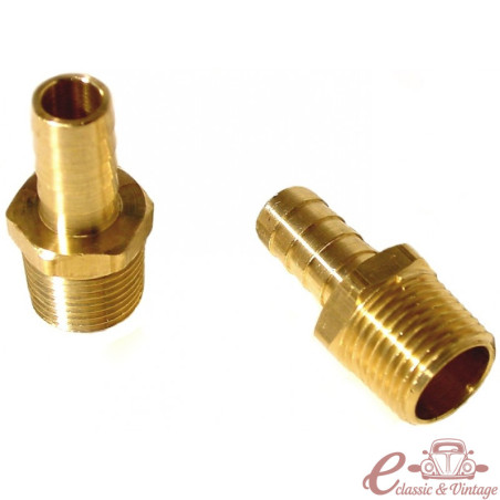 Set of 2 1/2'' male droits raccords