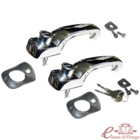 Set of 2 door locks 65-67 (with key)