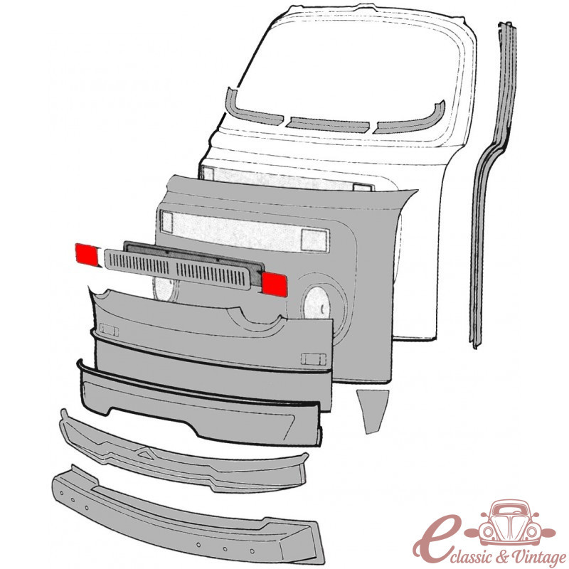 Set of 2 intermittent hollow plates 73-