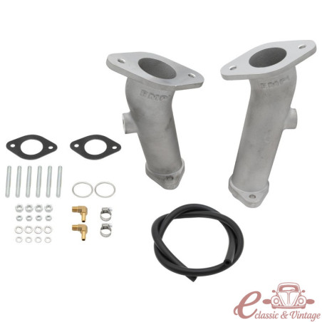 Set of 2 single intake pipes for Kadron carburetors