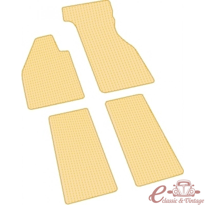 Set de 4 alfombrillas color  beige