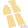 Set of 4 beige mats