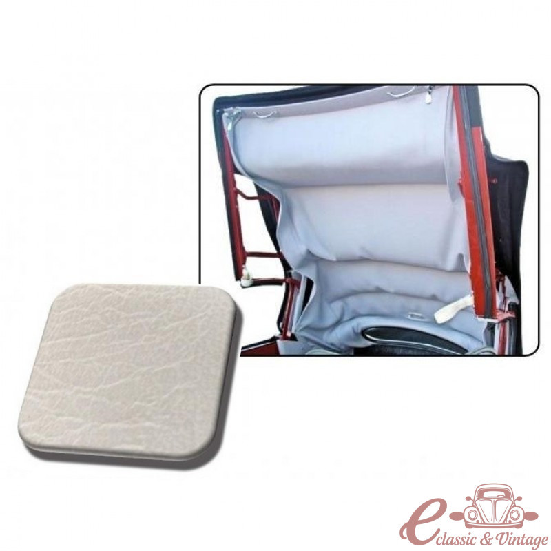 Smooth white vinyl headliner for 1973–1979 Beetle convertible (TMI 48)